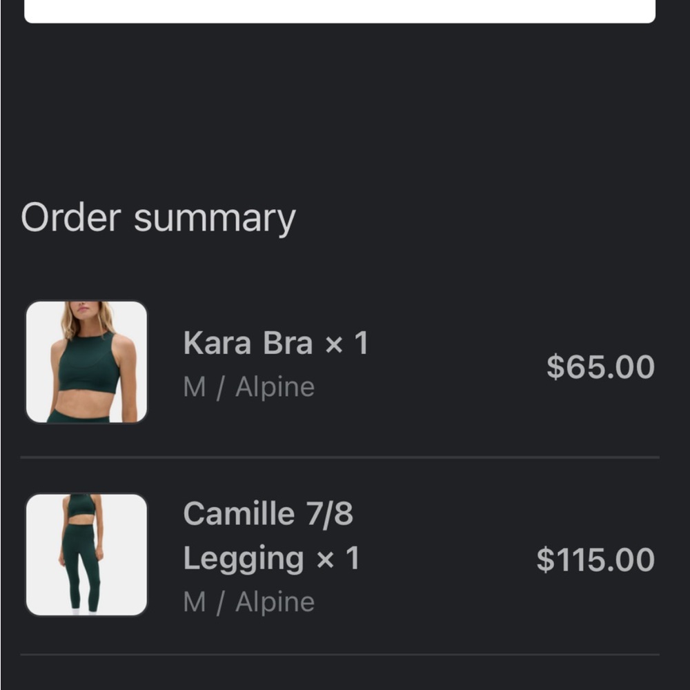 HALFDAYS Kara Bra & Camille 7/8 Legging Set in Alpine Green